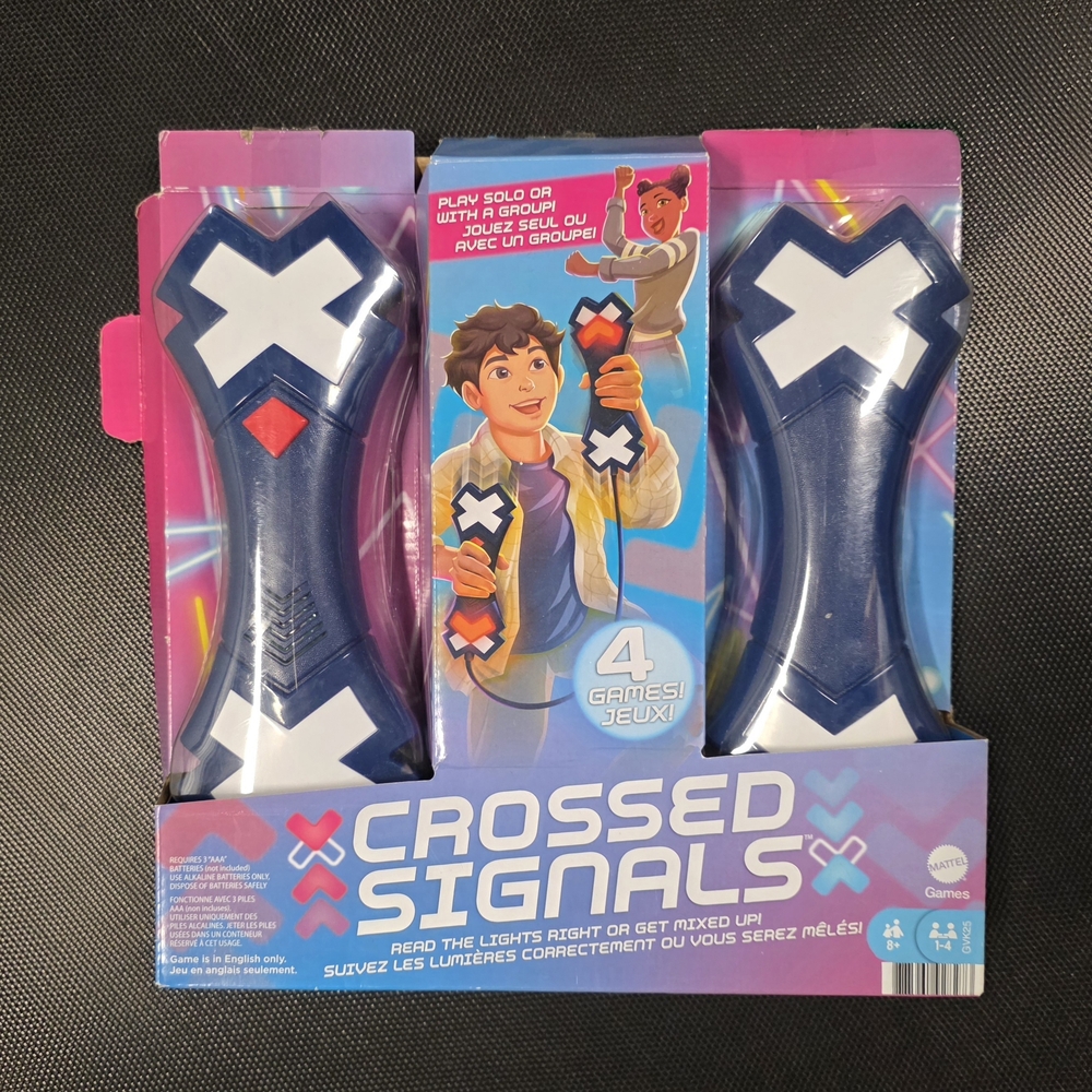 Mattel Crossed Signals Game - Blue and White